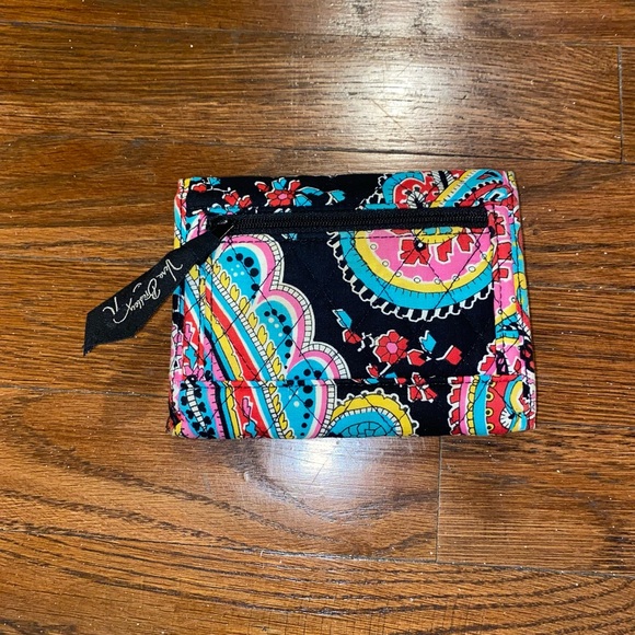 Vera Bradley Black and Multicolor Paisley Wallet - Picture 2 of 3